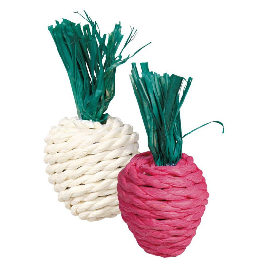 Іграшка Trixie для гризунів Редиска натуральні матеріали 8 см набір 2 шт