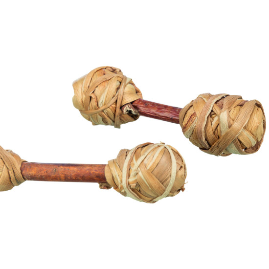 Іграшка Trixie для гризунів Набір гантелей з кори деревинної 2 шт 9х2 см