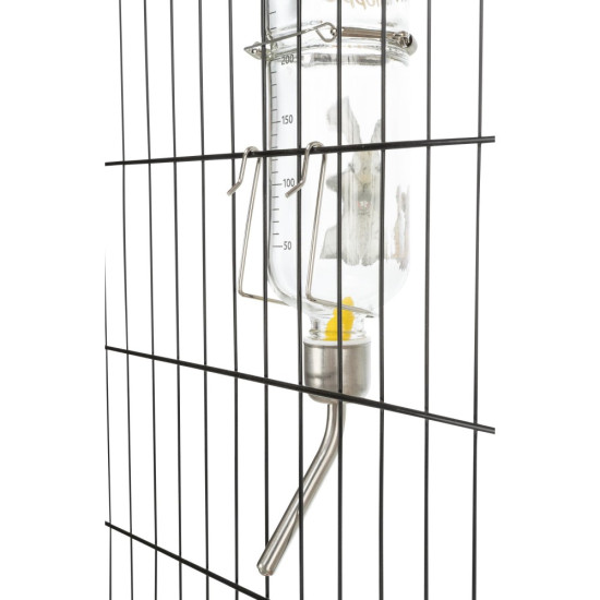 Поїлка Trixie Honey and Hopper для гризунів автоматична скляна 250 мл