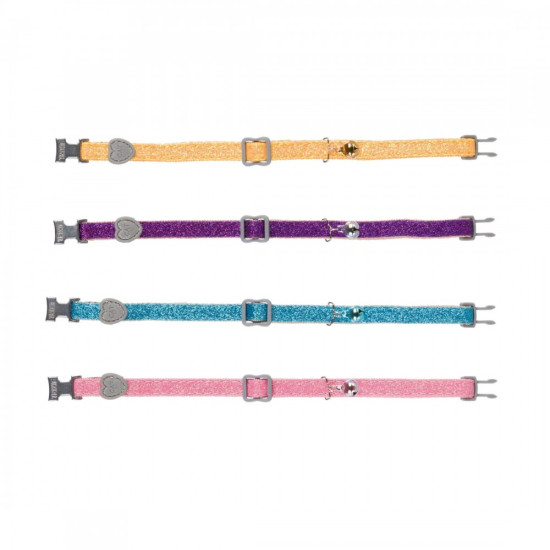 Нашийник Trixie для котів Glitter з дзвіночком поліестеровий