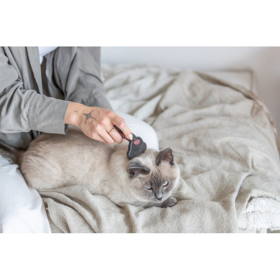 Гребінець-тример Trixie для собак для видалення підшерстя рожевий 7 см/ 15 см