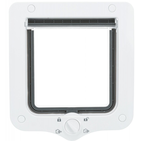 Двері Trixie для котів чотирьохсторонні з тунелем білі пластикові 20х22 см