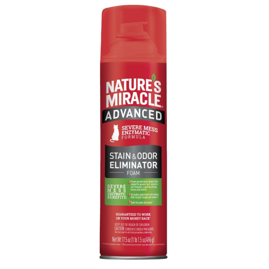 Засіб 8in1 Nature_s Miracle Advanced Cat Stain and Odor Foam для усунення плям та запахів з посиленою формулою 518 мл