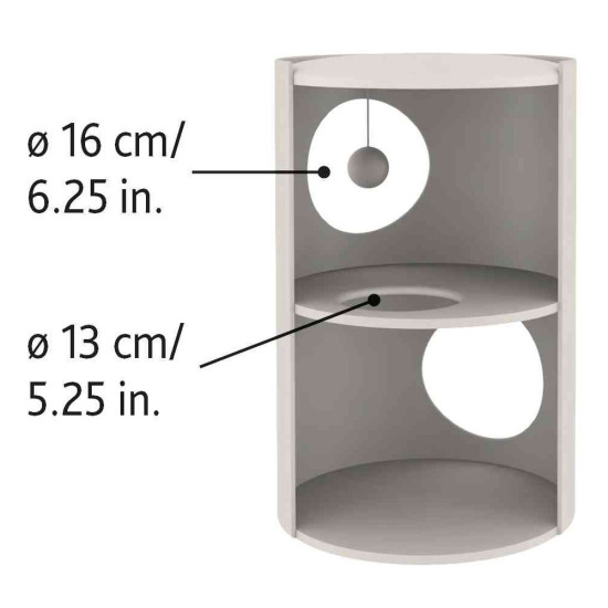 Дряпка Trixie для котів Edoardo з будиночком та іграшкою на мотузці сизаль/плюш бежева 33х50 см