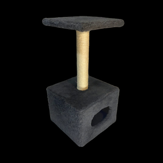 Дряпка Природа Д1 для котів з будкою капучино 32x32x65 см