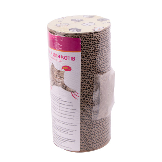 Дряпка Eastland для котів Колода з трьома отворами з котячою м ятою паперова Φ 9х20 см