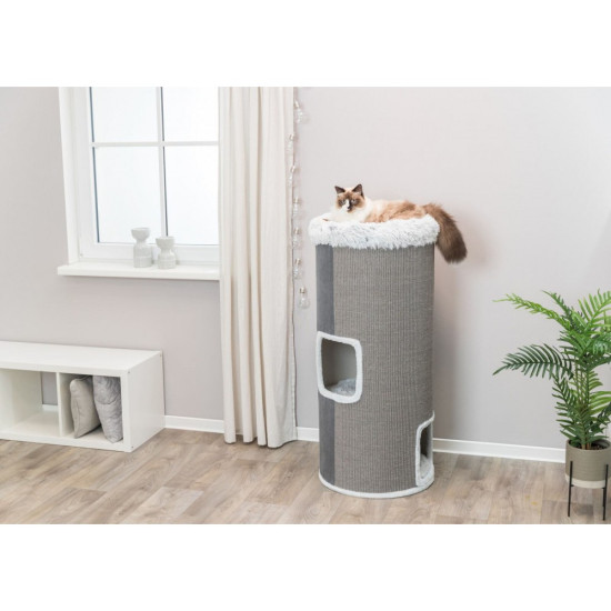 Дряпка-будиночок Trixie Harvey для котів сизаль/плюш сіра 50х118 см