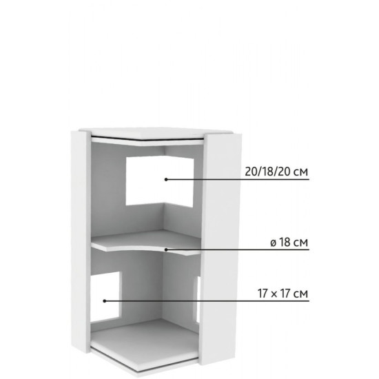 Дряпка-будиночок Trixie Gabriel для котів сизаль сіра 38х38х78 см
