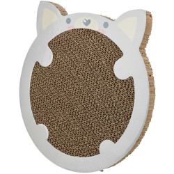 Дряпка Trixie для кошенят картонна в формі хом яка з котячою м ятою 31х2,5х32,5 см світло-сіра