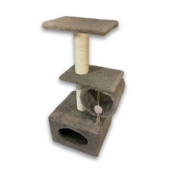 Дряпка Природа Саванна для котів з барабаном капучино 38x38x90 см