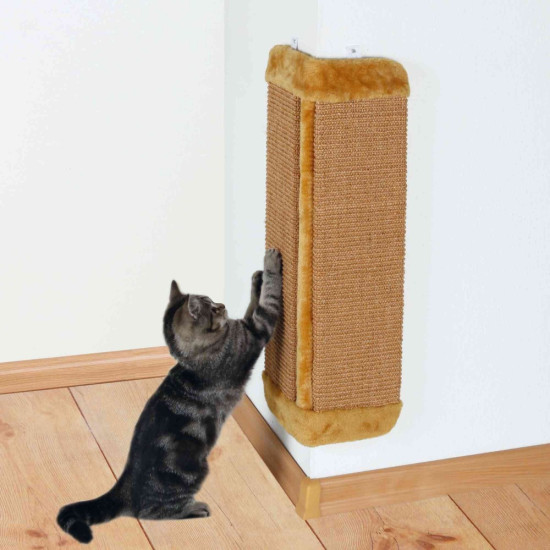 Дряпка Trixie для котів настінна кутова сизаль/плюш бежева 32x60 см
