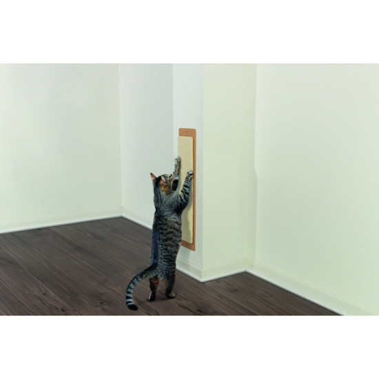 Дряпка Trixie для котів настінна сизаль/дерево бежева 17х70 см