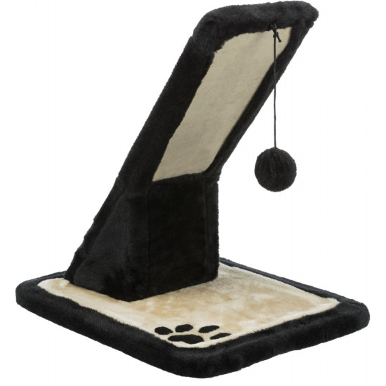 Дряпка Trixie для котів з 2 іграшками дощечка на підставці сизаль/плюш чорна 30х40х42 см