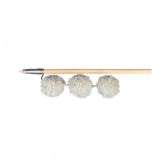 Іграшка Trixie для котів Вудочка з трьома м_ячиками з брязкальцем та котячою м_ятою плюш 35 см