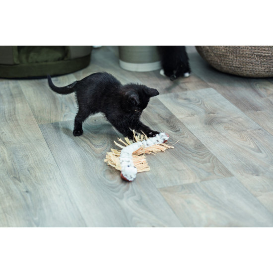 Іграшка Trixie для котів Сороконіжка плюш і рафія 33 см