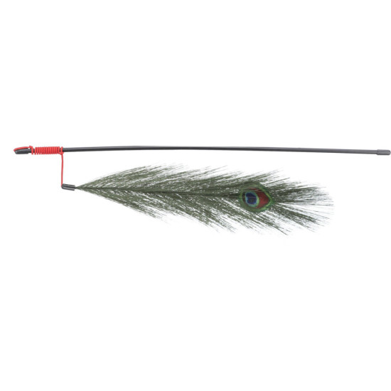 Іграшка Trixie для котів Паличка зі штучним пером павліна 47см пошт арт 4509