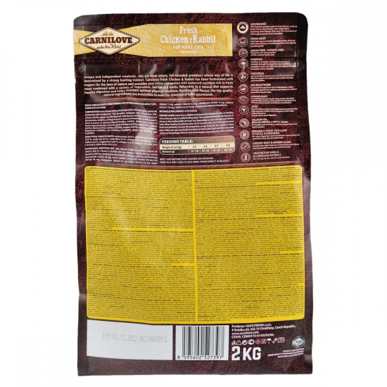 Корм сухий Carnilove Fresh Chicken and Rabbit for Adult Cats для дорослих котів з куркою та кроликом 2 кг