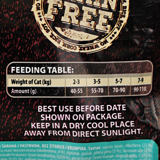 Корм сухий Carnilove Fresh Carp and Trout Sterilised for Adult Cats для дорослих стерилізованих та кастрованих котів з короп