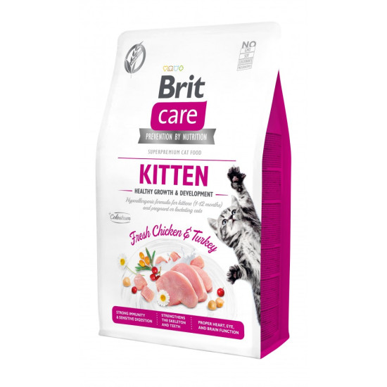 Корм сухий Brit Care Cat Grain Free Kitten Healthy Growth and Development для кошенят для здорового зростання та розвитку 2