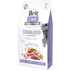 Корм сухий Brit Care Cat Grain Free Sterilized Weight Control для стерилізованих котів з надмірною вагою з качкою та індичко