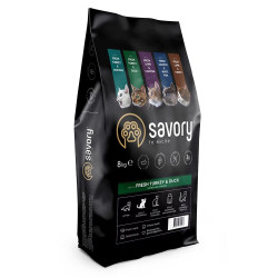 Корм сухий Savory Adult Cat Gourmand Fresh Turkey and Duck для котів-гурманів зі свіжою індичкою та качкою 8 кг