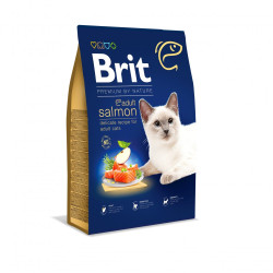 Корм сухий Brit Premium Cat by Nature Adult Salmon для дорослих котів з лососем 8 кг