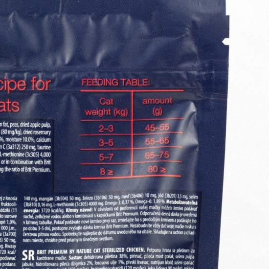 Корм сухий Brit Premium by Nature Cat Sterilised для стерилізованих котів з куркою 800 г