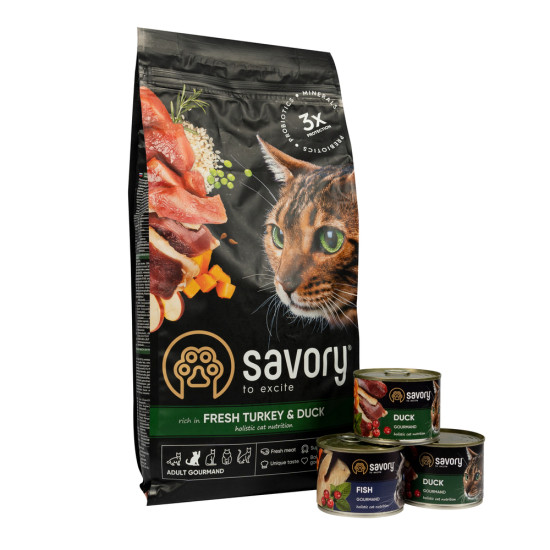 Набор Savory 2кг Утка    + консервы 600г