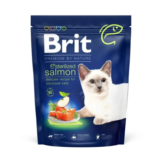 Набір 2+1 Brit Premium by Nature Cat Sterilized Salmon 300 g (д/стерилізованих котів з лососем)