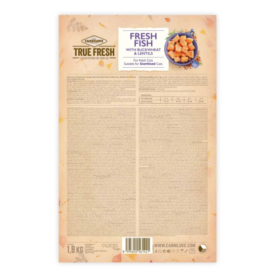 Корм сухий Carnilove True Fresh Cat Fresh Fish для дорослих котів з рибою 1,8 кг