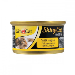 Корм вологий GimCat Shiny Cat для котів з тунцем та сиром 70 г