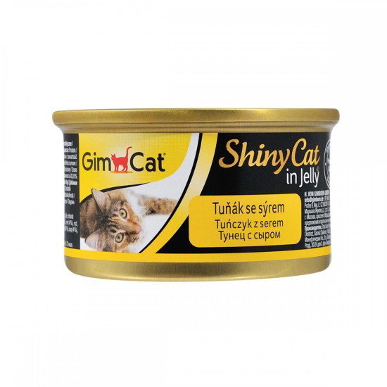 Корм вологий GimCat Shiny Cat для котів з тунцем та сиром 70 г