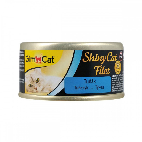 Корм вологий GimCat Shiny Cat Filet для котів з тунцем 70 г