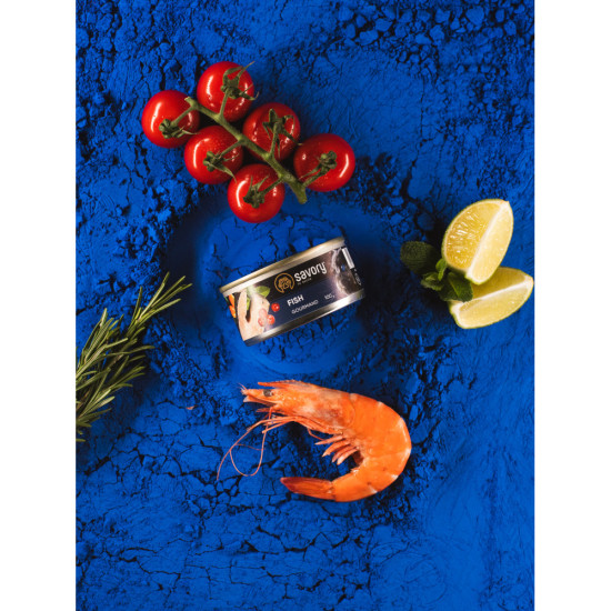 Корм вологий Savory Cat Can Adult Fish консерви для вибагливих котів з рибою 100 г
