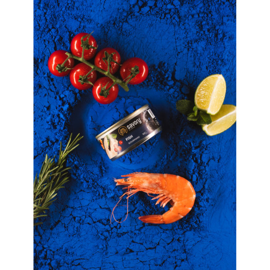 Корм вологий Savory Cat Can Adult Fish консерви для вибагливих котів з рибою 100 г