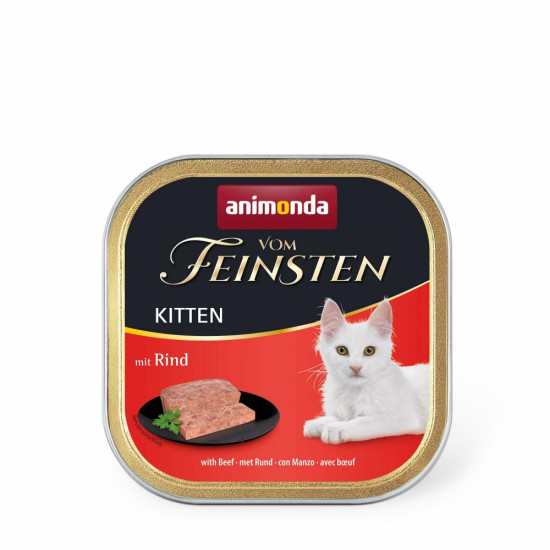 Корм вологий Vom Feinsten Kitten with Beef для кошенят з яловичиною 100 г