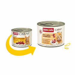 Корм вологий Carny Adult Beef Chicken Duck hearts консервований для дорослих котів з яловичиною куркою і качиними серцями 20