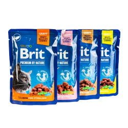 Корм вологий Brit Premium Sterilised Plate д/стерилізованих котів Тарілка д/стерилізованих 12 шт х 100 г