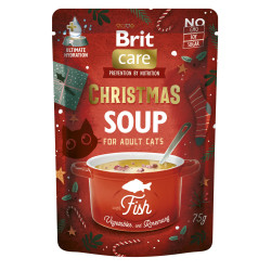 Корм вологий Brit Care Christmas Fish Soup для дорослих котів різдвяний суп з рибою 75 г