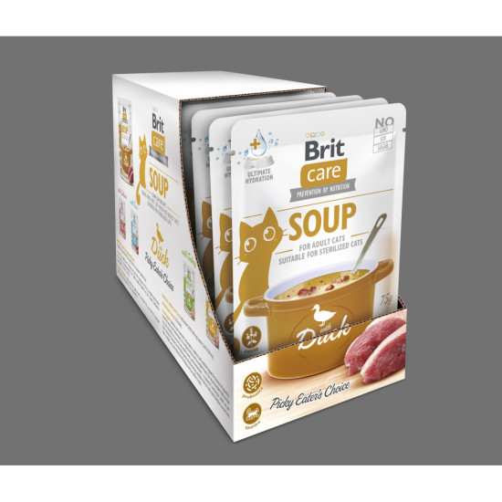 Корм вологий Brit Care Soup Duck д/котів суп з качкою 75 г