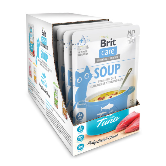 НАБІР Корм вологий Brit Care Soup Tuna д/котів суп з тунцем 75 г 15 шт