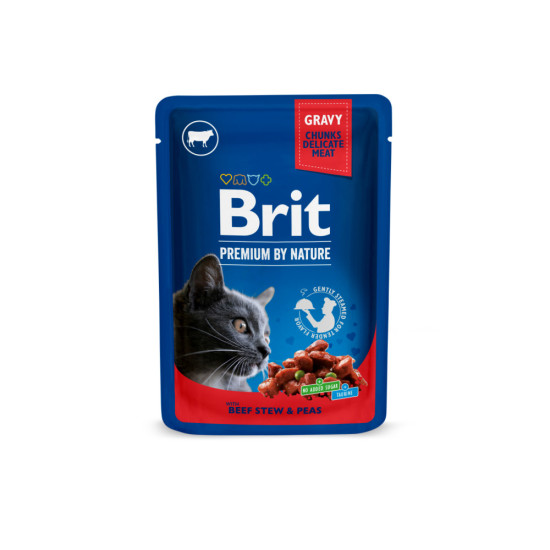 Корм вологий Brit Premium Cat Family Plate pouches набір паучів сімейна тарілка для котів асорті 4 смаки 100 г х 12 шт.