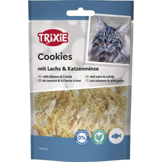 Ласощі Trixie Cookies with Salmon & Catnip для котів печиво з лососем та котячою м’ятою 50 г