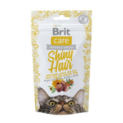 Ласощі Brit Care Functional Snack Shiny Hair д/котів для здоров я шкіри та шерсті з лососем 50 г