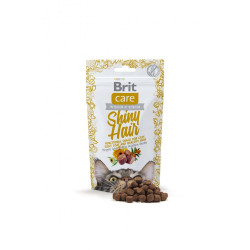 Ласощі Brit Care Functional Snack Shiny Hair д/котів для здоров я шкіри та шерсті з лососем 50 г
