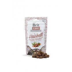 Ласощі Brit Care Functional Snack Hairball д/котів для виведення шерсті з качкою 50 г