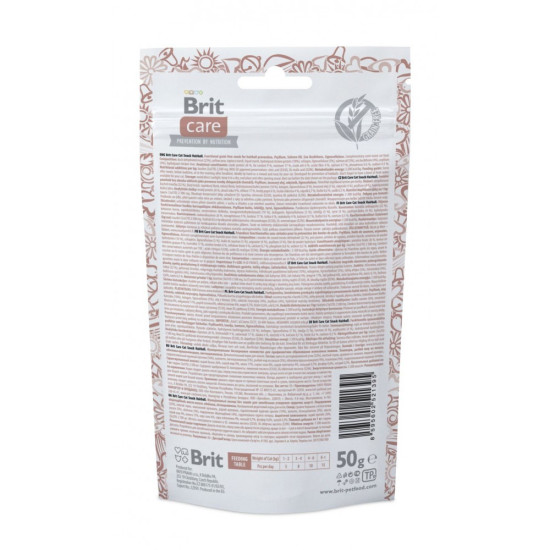 Ласощі Brit Care Functional Snack Hairball д/котів для виведення шерсті з качкою 50 г
