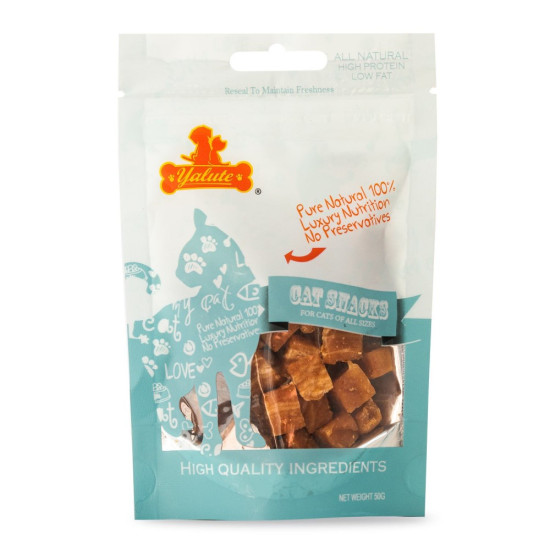 Ласощі Yalute для котів Chicken and Codfish Dices кубики з куркою і тріскою 50 г