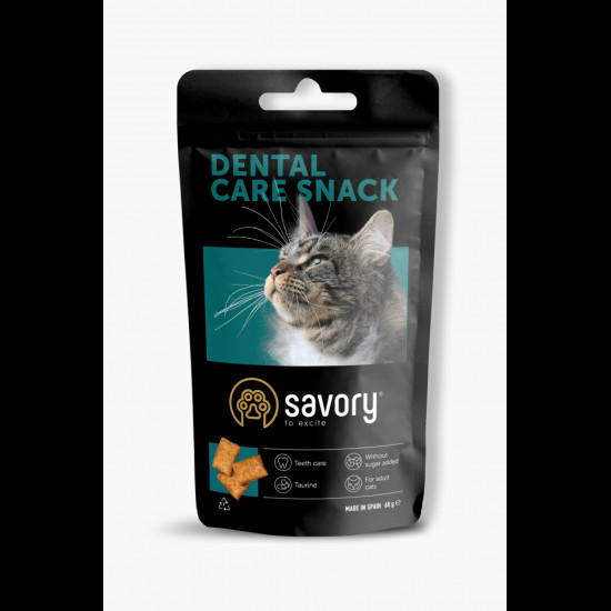 Хрумкі ласощі Savory Cats Snacks Pillows Dental Care для дорослих котів подушечки для здоров я зубів 60 г