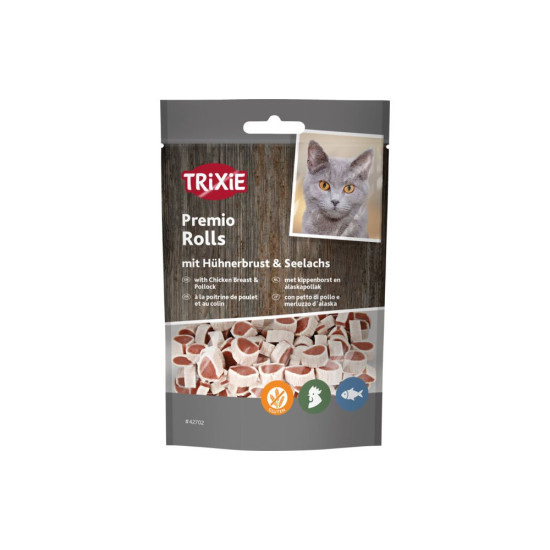 Ласощі Trixie Premio Fish Chicken Rolls для котів роли з куркою та рибою 50 г